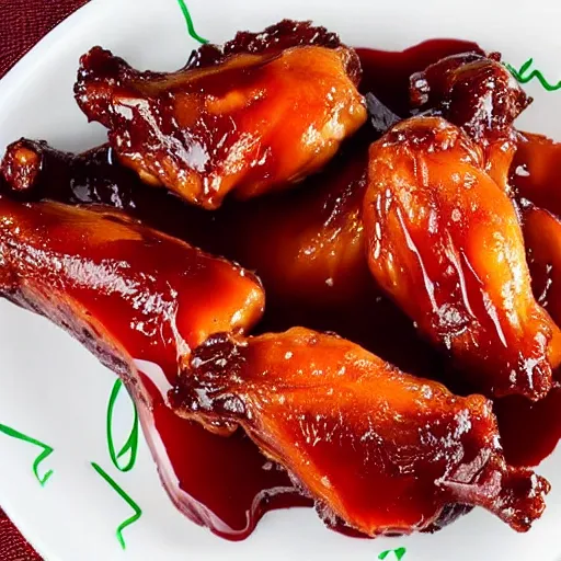 Prompt: jello shaped like chicken wings