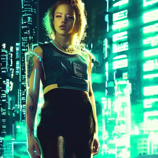 Prompt: aesthetic sydney sweeney cyberpunk