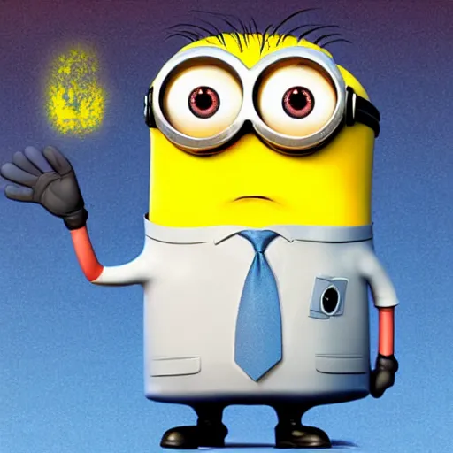 Image similar to A detailed biological anatomy of a minion, photorealistic, textbook, scientific