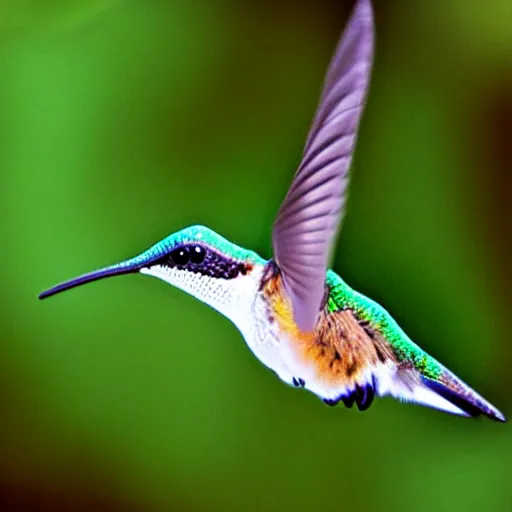 Image similar to cute cartoon baby hummingbird in the Colombian jungle, Ghibli, clipart