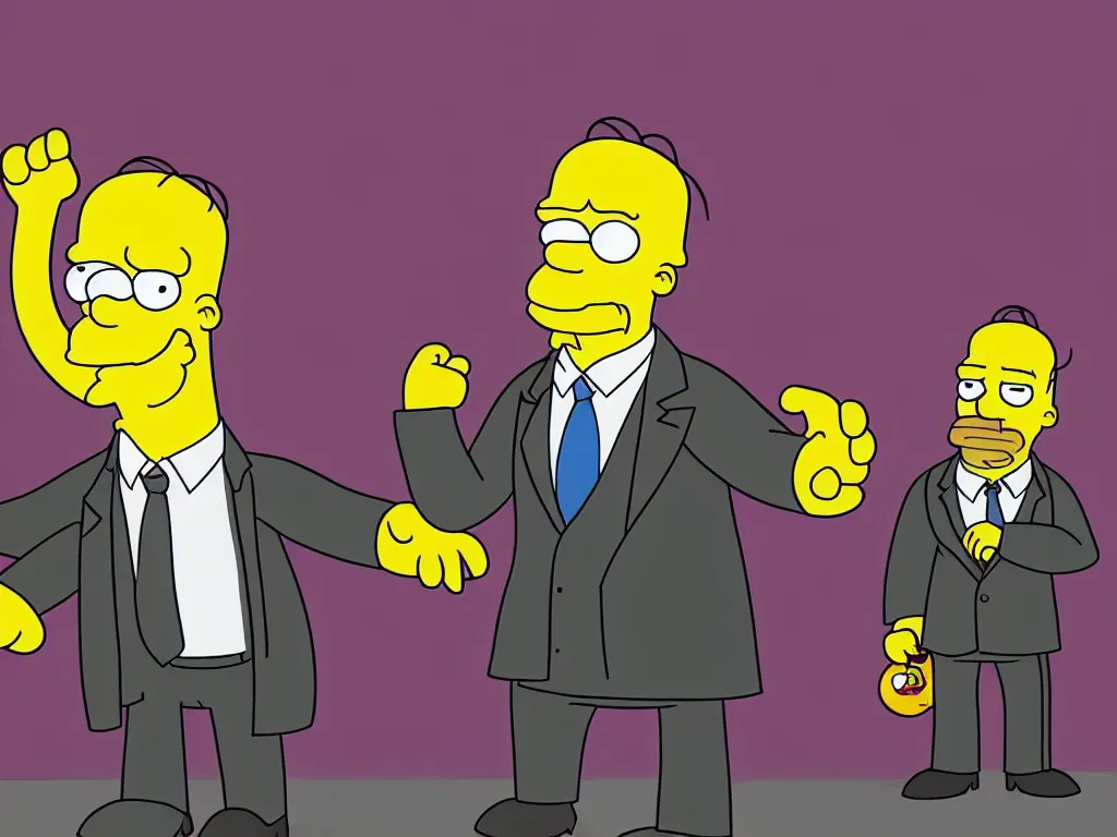 Prompt: Saul Goodman as a character in The Simpsons