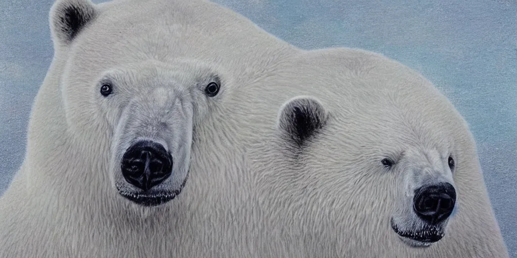 Prompt: saint polar bear, religious art, breathtaking realistic, photorealistic in the style of realism