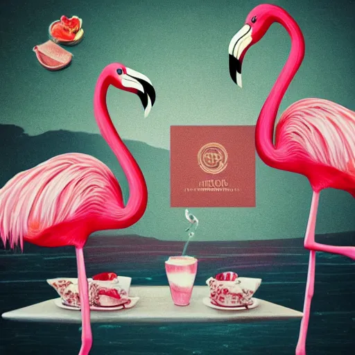 Image similar to the flamingo cafe by william maranci, plunderphonic collage album cover artstation behance hd unsplash contest winner