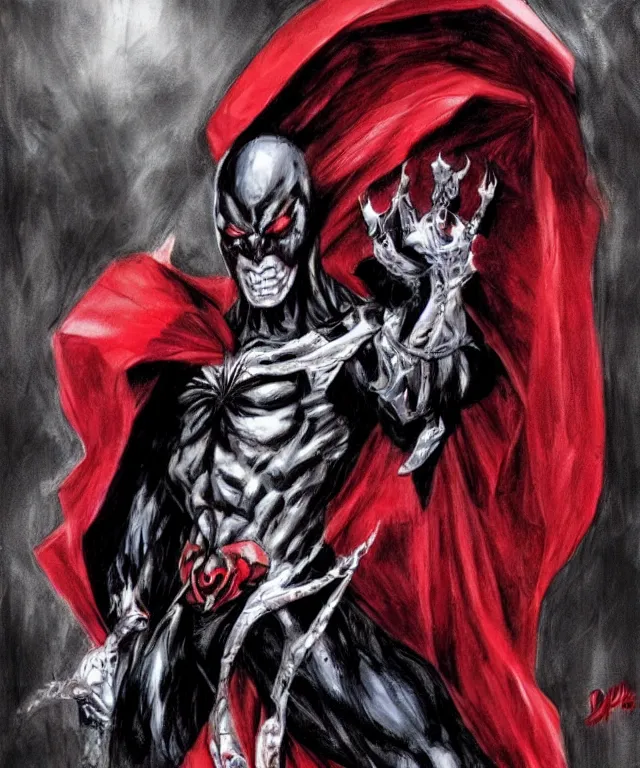 Image similar to spawn character design in the style of gabriele dell'otto