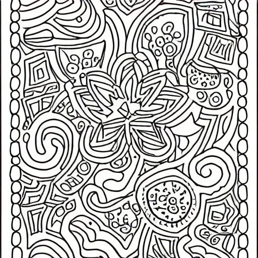 Prompt: coloring book for grownups