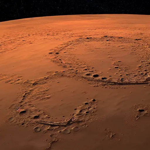 Prompt: mars colonies connected through bridge-tunnels