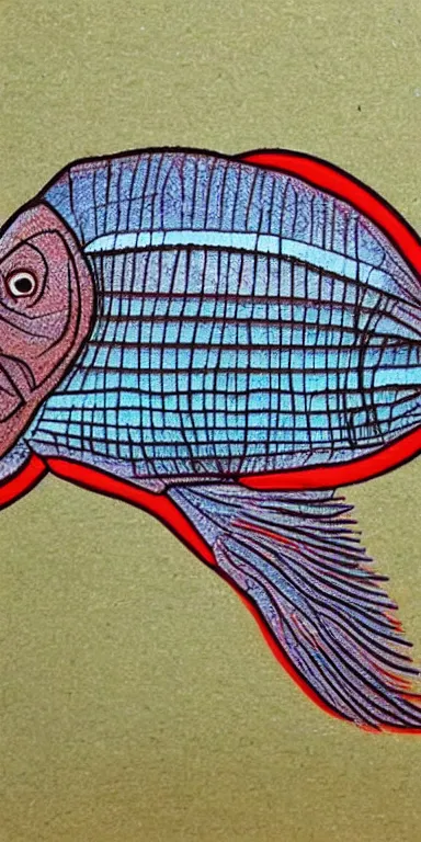 Image similar to antropomorphic muscular mutant fish. TNMT style.