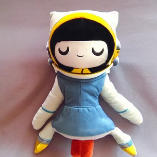 Prompt: cute fumo plush of an astronaut girl, anime girl, plush