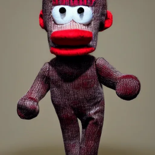 Image similar to Steve Buscemi as a sock monkey