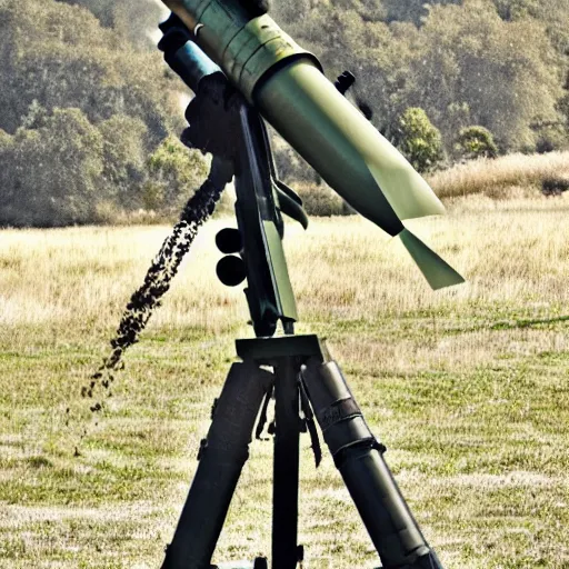 Image similar to a rocket launcher explosive deer military animal beast, huge, powerful, rocket, launcher, scary, anger, rage, canon eos c 3 0 0, ƒ 1. 8, 3 5 mm