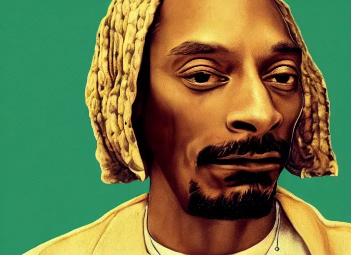 Image similar to a very high resolution image from a new movie, snoop dogg. drawn by leonardo da vinci. mountains, directed by wes anderson