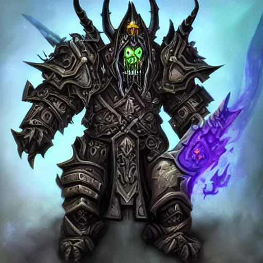 Prompt: world of warcraft chad lich king