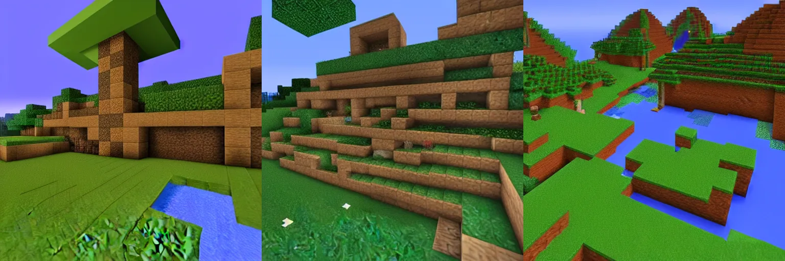 Prompt: “screenshot of all Minecraft biomes in one house”