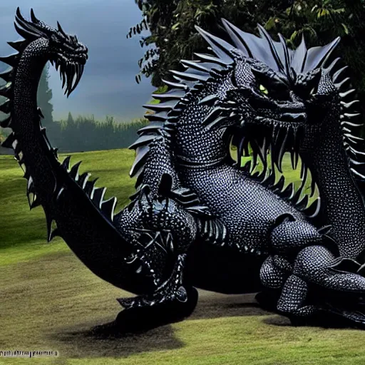 Image similar to giant black dragon