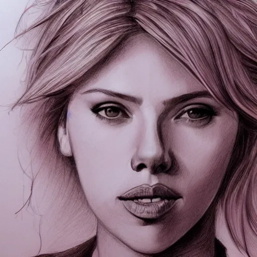 ultradetailed sketch of scarlett johansson, loish, @ | Stable Diffusion ...