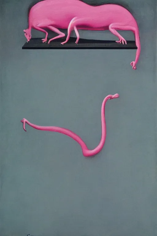 Image similar to The pink panther by Francis Bacon