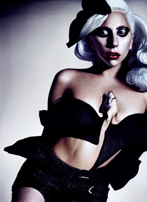 Image similar to lady gaga photoshoot by annie leibovitz