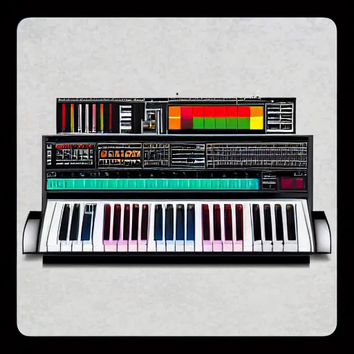 Prompt: Roland-808 sticker, art station