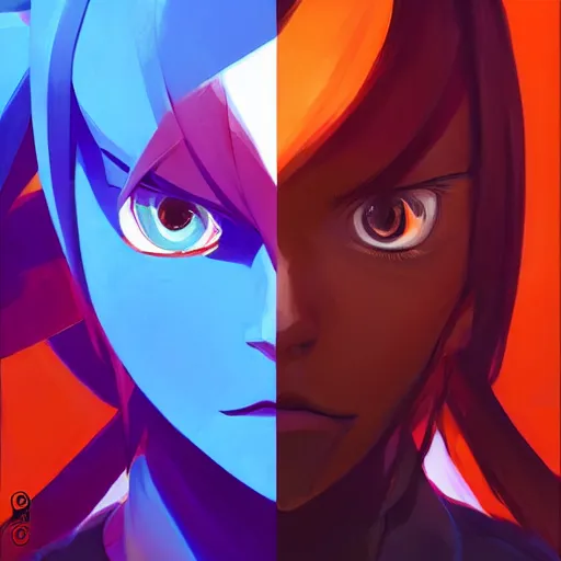 Image similar to face icon stylized minimalist bleach, loftis, cory behance hd by jesper ejsing, by rhads, makoto shinkai and lois van baarle, ilya kuvshinov, rossdraws global illumination