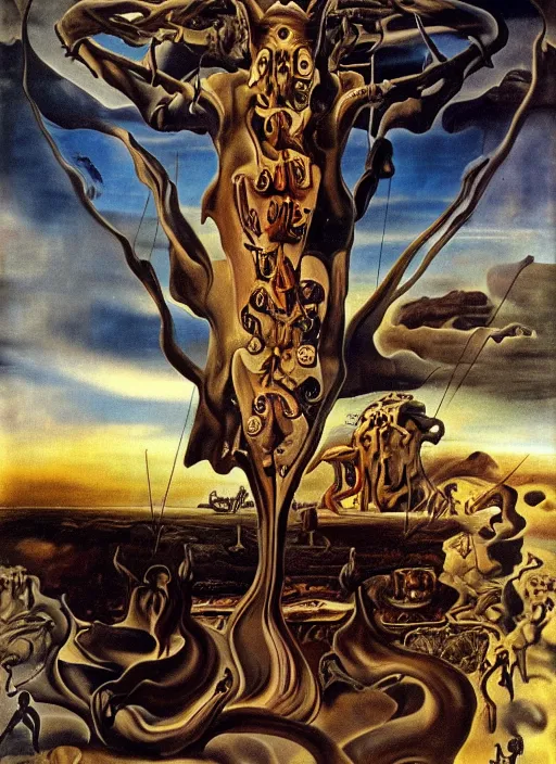 Image similar to Satan dream for me, Dali, highly detailed