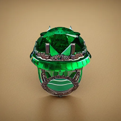 Prompt: ornate emerald dragon ring +4k, unreal engine, octane render,