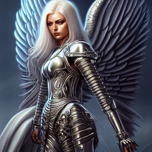 beautiful!! futuristic cyberpunk angel warrior with | Stable Diffusion ...