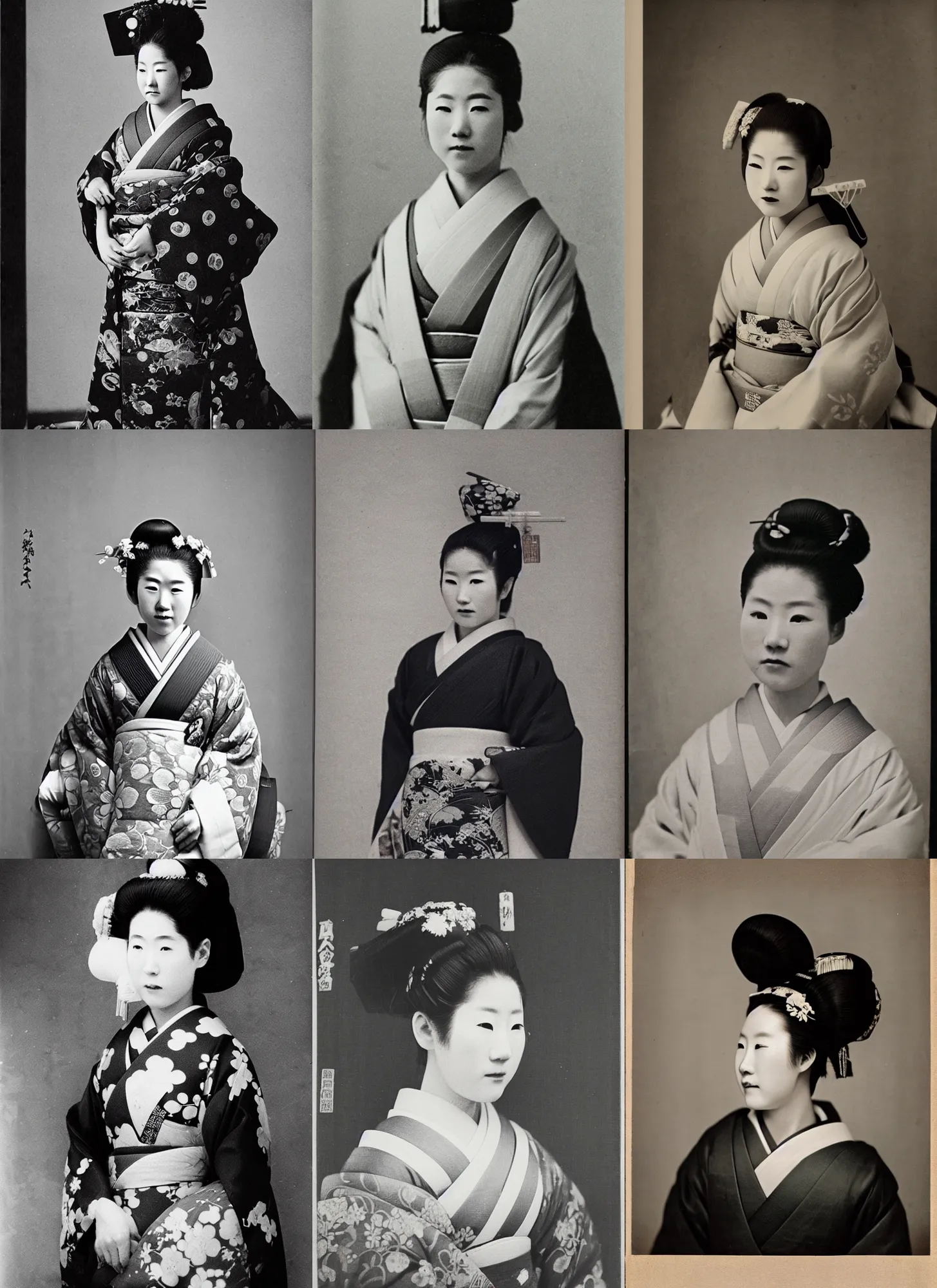 Prompt: Portrait Photograph of a Japanese Geisha KONO! Wintermarchen