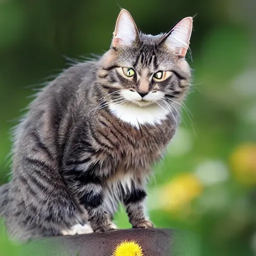 Image similar to photo of a hybrid between a cat and a bumblebee