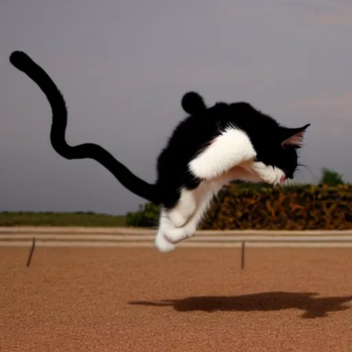 Image similar to photograph of cat jumping