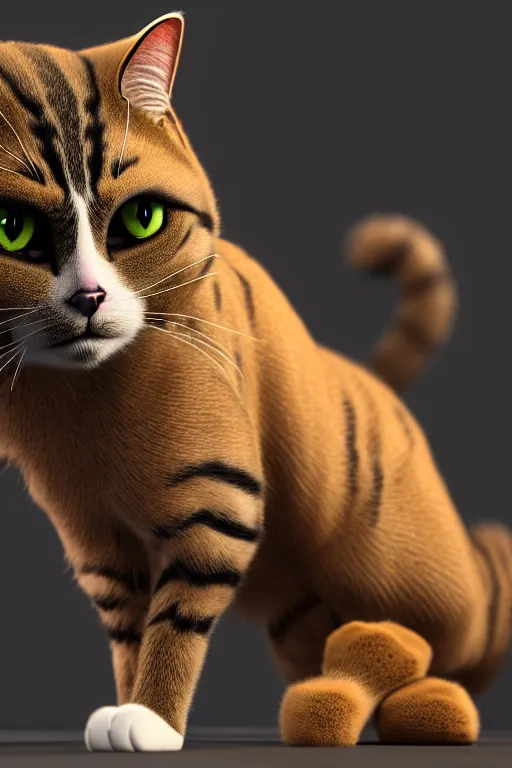 Prompt: a cat mixed with a bodybuilder, very detailed, ultrarealistic, dramatic lighting, electrical details, high details, 4k, 8k, best, accurate, trending on artstation, fur, groom, k9, photorealism, ultrarealistic, octain render, ray tracing, mental ray, catdog, unreal engine 5