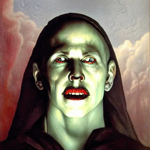 Image similar to inquisitor of Mephistopheles portrait by gerald brom, darkwave