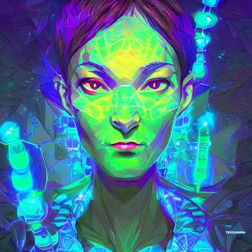 Image similar to skill magic geek inside matrix deepdream radiating a glowing aura stuff loot legends stylized digital illustration video game icon artstation lois van baarle, ilya kuvshinov, rossdraws,