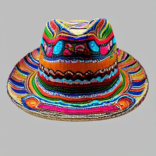 Image similar to mexican folk art fedora