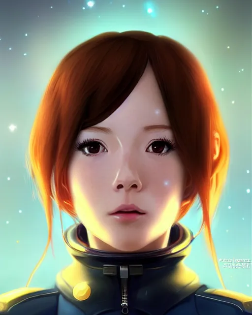 Prompt: portrait Anime space cadet girl Anna Lee Fisher anime cute-fine-face, pretty face, realistic shaded Perfect face, fine details. Anime. realistic shaded lighting by Ilya Kuvshinov Giuseppe Dangelico Pino and Michael Garmash and Rob Rey, IAMAG premiere, aaaa achievement collection, elegant freckles, cinematic hologram, fabulous, daily deviation, annual award winner