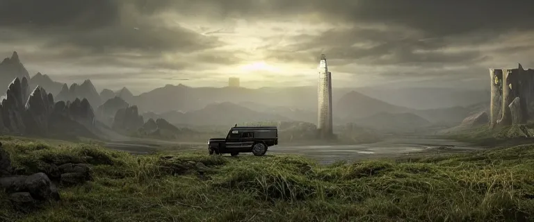 Land Rover Defender 110 (1985), an epic fantasy, | Stable Diffusion ...