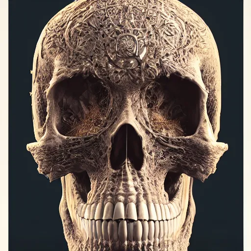 Image similar to portrait_of_a_melting_skull._intricate_abstract._intricate_artwork._by_Tooth_Wu_wlop_beeple_dan_mumford._octane_render_trending_on_artstat