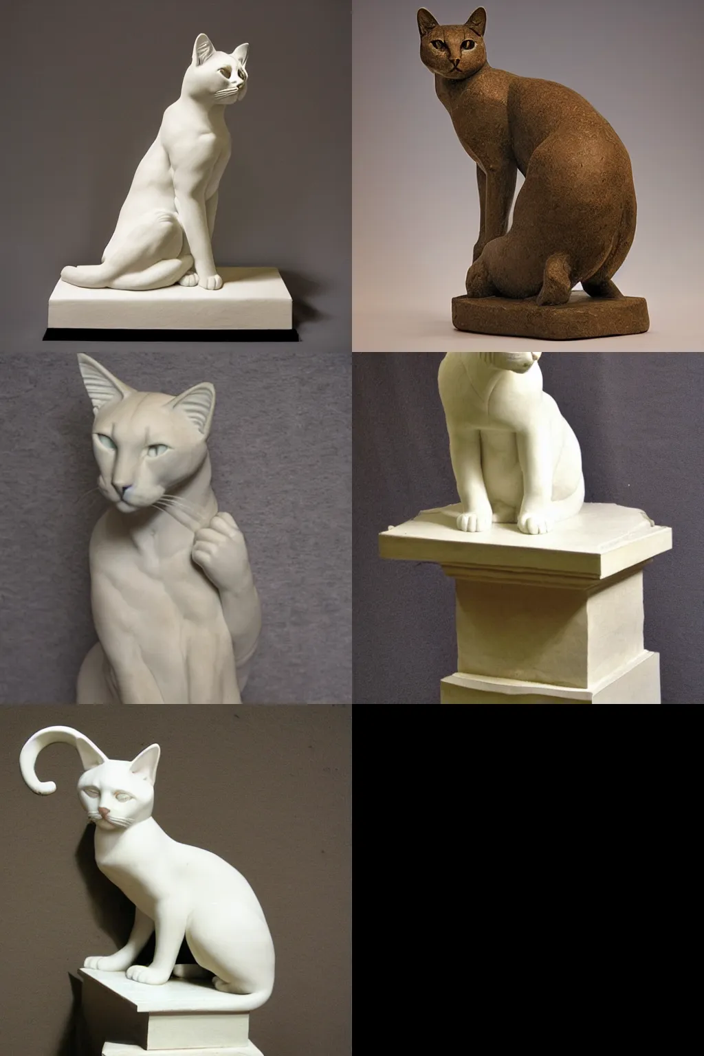 Prompt: A cat sculpture by Antonio Canova