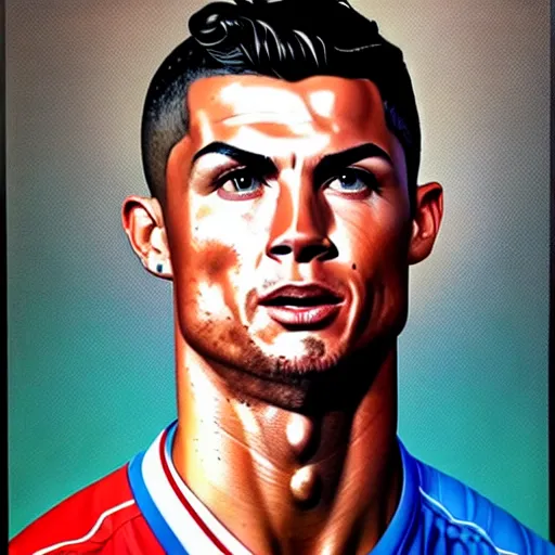 Prompt: ultra realistic portrait painting of Cristiano Ronaldo , painted by Tristan Eaton Stanley Artgerm and Tom Bagshaw