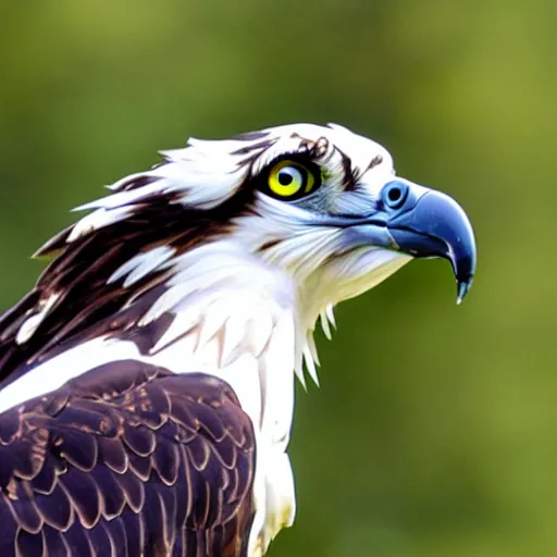 Prompt: extremely detailed cartoon osprey looking directly into camera