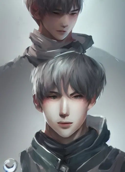 Image similar to detailed beautiful male character art of a protagonist, depth of field, on amino, by sakimichan patreon, wlop, weibo high quality art on artstation.