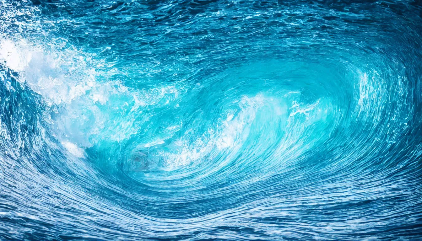 Image similar to inside ocean wave