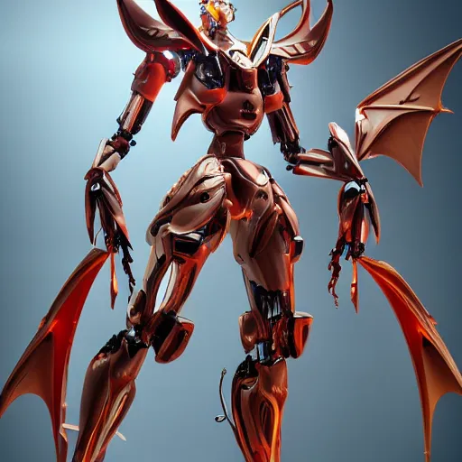 Image similar to a highly detailed close-up, of an awe-inspiring beautiful majestic anthropomorphic humanoid robotic mecha female dragon, with smooth and streamlined armor, standing and posing elegantly, well detailed high quality head with LED eyes, sharp and dangerous sleek design, two arms, two legs, long tail, digital art, artstation, DeviantArt, FurAffinity, professional, sunset lighting