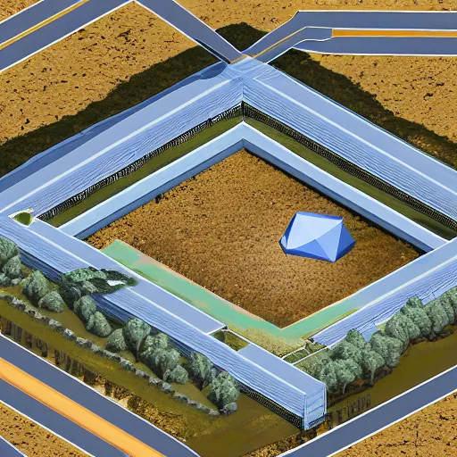 Image similar to isometric view of a diamond deposit from a resource gathering game