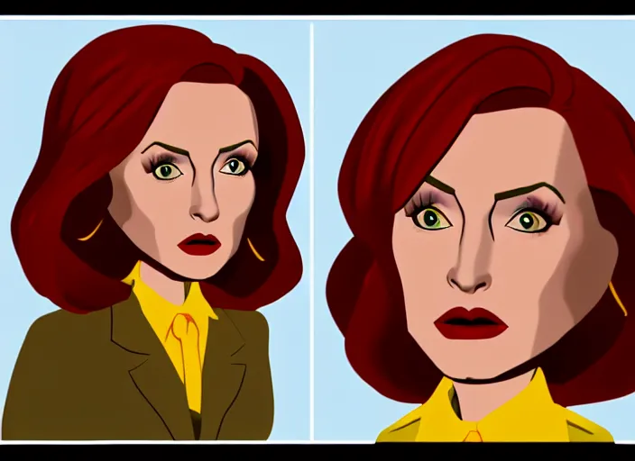 Prompt: dana scully in the style of ninteen eighties tv animation