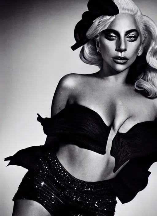 Image similar to lady gaga photoshoot by annie leibovitz