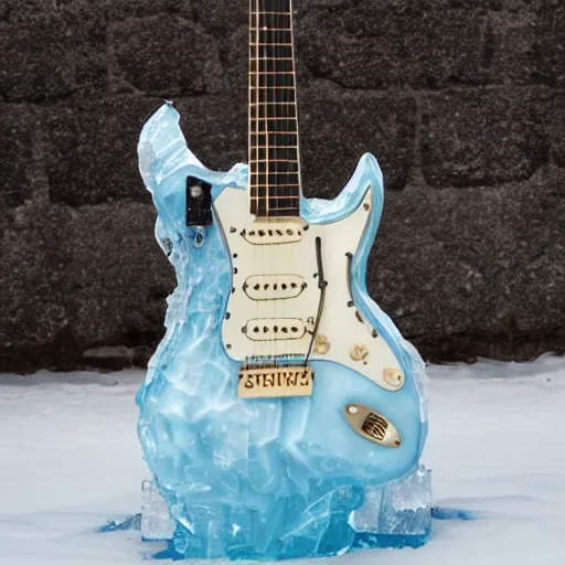 Image similar to electric guitar made of ice