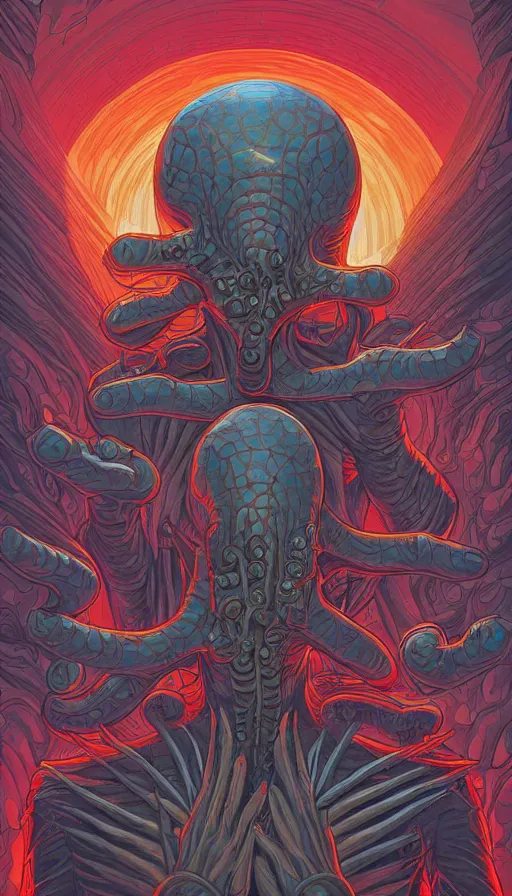 Image similar to The mindflayer, italian futurism, Dan Mumford, Josan Gonzalez