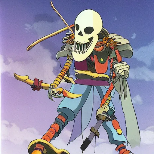 Prompt: skelethor, studio ghibli