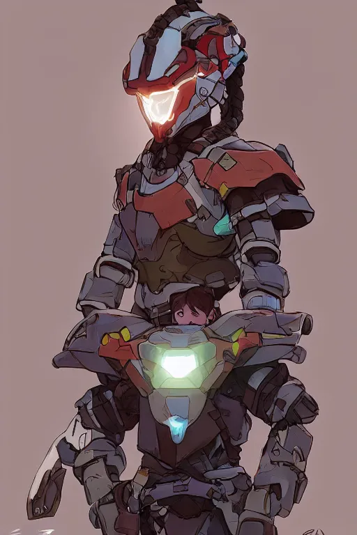 Image similar to combination suit armor aloy horizon forbidden west horizon zero dawn robot ninja mask helmet backpack tribal, art gta 5 comics, official fanart behance hd artstation by jesper ejsing, by rhads, makoto shinkai and lois van baarle, ilya kuvshinov, ossdraws radiating a glowing aura cgi rtx 2 0 2 2