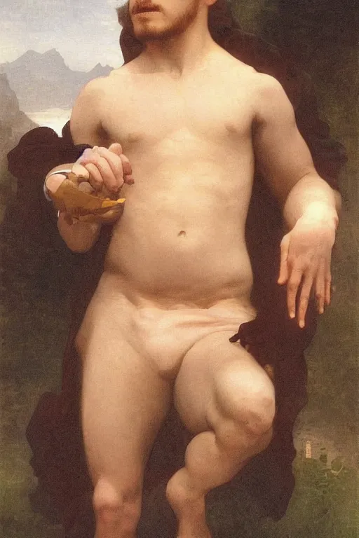 Image similar to Charles Xavier from the X-Men by William Adolphe Bouguereau